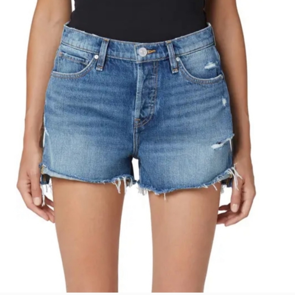 Hudson Lori Short High-Rise Distressed Shorts-NWT